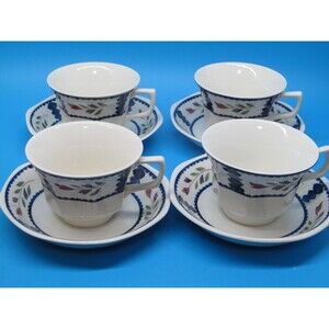 Adams Lancaster Vintage Set Of 4 Cups And 4 Saucers VGC No Issues